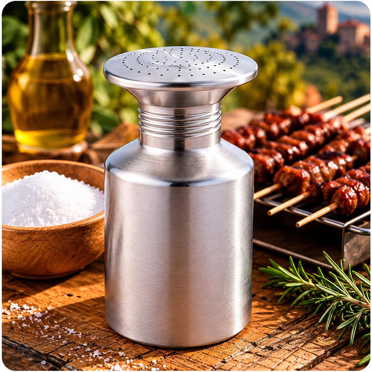 Saliera a vite per arrosticini in alluminio per arrosticini